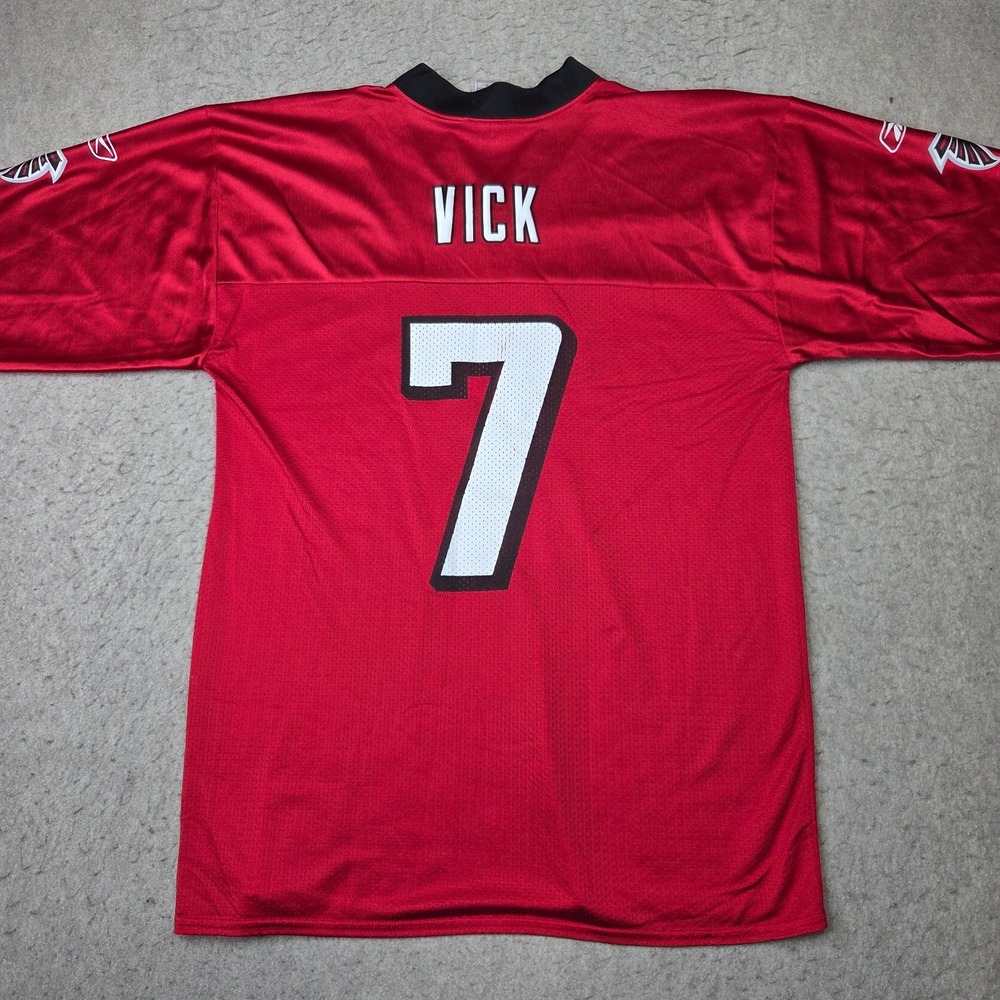 Vintage Reebok Atlanta Falcons Michael Vick #7 NFL Jersey Red Size Medium